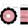 Rolle Nr. 266 – Antriebsrolle aus Stahl-Gummi Ø170 mm für Maschinen von AVR | OEM AVR 742.20.80 | Hersteller KiJ