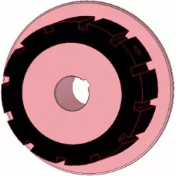 Rolle Nr. 267 – Antriebsrolle aus Stahl-Gummi Ø170 mm für Maschinen von AVR | OEM AVR 742.20.70 | Hersteller KiJ