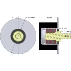 Rolle Nr. 269 – Stützrolle aus Stahl-Gummi Ø95 mm für Maschinen von AVR | OEM AVR 02.16.20 | Hersteller KiJ