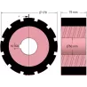 Rolle Nr. 271 – Antriebsrolle aus Stahl-Gummi Ø170 mm für Maschinen von AVR | OEM AVR 742.20.85 | Hersteller KiJ