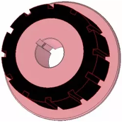 Rolle Nr. 272 – Antriebsrolle aus Stahl-Gummi Ø170 mm für Maschinen von AVR | OEM AVR 742.20.75 | Hersteller KiJ