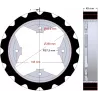 Rolle Nr. 274 – Antriebsrolle aus Stahl-Gummi Ø250 mm für Maschinen von Dewulf | OEM Dewulf 0000005328 | Hersteller KiJ