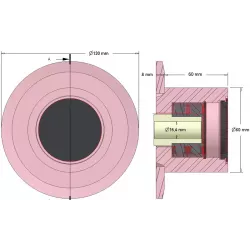Rolle Nr. 275 – Stützrolle aus Stahl Ø80 mm, Teilung 64 mm, für Maschinen von Samon | Hersteller KiJ