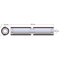 Rolle Nr. 277 – Rolle aus Stahl-Gummi Ø122 mm für Maschinen von Ploeger | OEM Ploeger 184.221.00 | Hersteller KiJ
