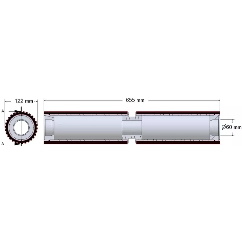 Rolle Nr. 277 – Rolle aus Stahl-Gummi Ø122 mm für Maschinen von Ploeger | OEM Ploeger 184.221.00 | Hersteller KiJ