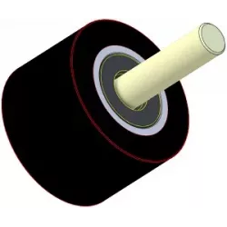 Rolle Nr. 294a – Stützrolle aus Stahl-Gummi Ø90 mm für Maschinen von Dewulf | Hersteller KiJ