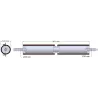 Rolle Nr. 299 – Antriebswelle aus Stahl-Gummi Ø122 mm | OEM 184.221.00 | Hersteller KiJ
