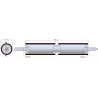 Rolle Nr. 301 – Antriebswelle aus Stahl-Gummi Ø122 mm | OEM 187.235.00 | Hersteller KiJ