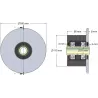 Rolle Nr. 24H – Stützrolle aus Stahl-Gummi Ø110 mm für Maschinen von Holmer | OEM Holmer 252061, 1130006938 | Hersteller KiJ