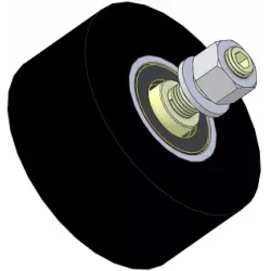 Rolle Nr. 312 – Stützrolle aus Stahl-Gummi Ø110 mm für Maschinen von Guaresi | OEM Guaresi P7300572000 | Hersteller KiJ