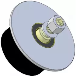 Rolle Nr. 314 – Stützrolle aus Stahl-Gummi Ø90 mm für Maschinen von Guaresi | OEM Guaresi P7708050000 | Hersteller KiJ