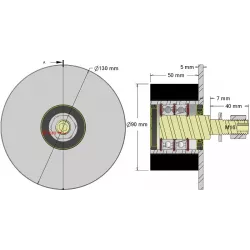 Rolle Nr. 314 – Stützrolle aus Stahl-Gummi Ø90 mm für Maschinen von Guaresi | OEM Guaresi P7708050000 | Hersteller KiJ