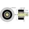 Rolle Nr. 314a – Stützrolle aus Stahl-Gummi Ø90 mm für Maschinen von Guaresi | Hersteller KiJ