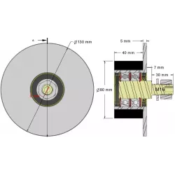 Rolle Nr. 315 – Stützrolle aus Stahl-Gummi Ø80 mm für Maschinen von Guaresi | OEM Guaresi P7755190000 | Hersteller KiJ