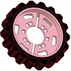 Rolle Nr. 320 – Antriebsrolle aus Stahl-Gummi Ø263 mm, Teilung 40 mm, für Maschinen von Grimme | OEM Grimme 076.04048 | Hersteller KiJ