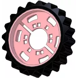 Rolle Nr. 321 – Antriebsrolle aus Stahl-Gummi Ø258 mm, Teilung 35 mm, für Maschinen von Grimme | OEM Grimme 076.04047 | Hersteller KiJ