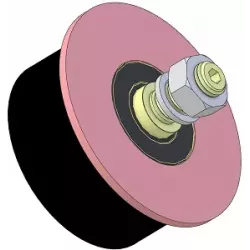 Rolle Nr. 324 – Stützrolle aus Stahl-Gummi Ø110 mm für Maschinen von Sandei | OEM Sandei D0022 | Hersteller KiJ