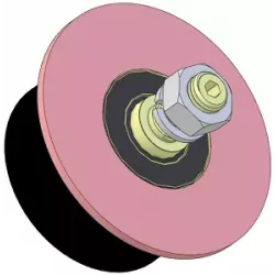 Rolle Nr. 325 – Umlenkrolle aus Stahl-Gummi Ø100 mm für Maschinen von Sandei | Hersteller KiJ