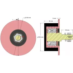 Rolle Nr. 325 – Umlenkrolle aus Stahl-Gummi Ø100 mm für Maschinen von Sandei | Hersteller KiJ