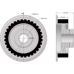 Rolle Nr. 334 – Rolle Ø220 mm für Maschinen von Wuhlmaus | Hersteller KiJ