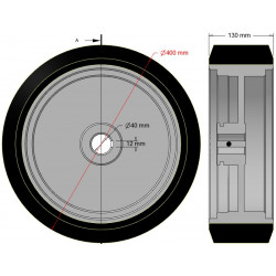 Rolle Nr. 335 – Aufarbeitung: Rolle Ø400 mm | OEM 157.031.00 | Hersteller KiJ
