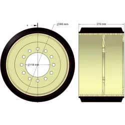 Rolle Nr. 343 (nur Aufarbeitung) – Aufarbeitung: Rolle Ø360 mm | OEM 0007500240 | Hersteller KiJ