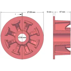 Rolle Nr. 27 – Führungsrolle aus Gusseisen Ø103 mm für Kartoffelroder Anna Z644 | OEM Anna 5644-60-005, 090.60.013.02 | Hersteller KiJ