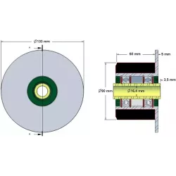 Rolle Nr. 25 – Rolle aus Stahl-Gummi Ø90 mm für Maschinen von ROPA | OEM ROPA 252019, 1130004669, 252105 | Hersteller KiJ