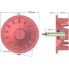 Rolle Nr. 41 – Umlenkrolle aus Gusseisen Ø172 mm, Teilung 40 mm, für Maschinen von Stoll | OEM Stoll 0071590, 0190550 | Hersteller KiJ
