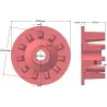 Rolle Nr. 48 – Antriebsrolle aus Gusseisen Ø145 mm, Teilung 44 mm | Hersteller KiJ