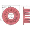 Rolle Nr. 52 – Antriebsrolle aus Gusseisen Ø178 mm, Teilung 40 mm, für Maschinen von Grimme | OEM Grimme 006.00031 | Hersteller KiJ