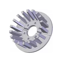 Rolle Nr. 55 – Antriebsrolle aus Stahl Ø215 mm, Teilung 40 mm, für ROPA Euro Tiger | OEM ROPA 252069 | Hersteller KiJ