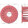 Rolle Nr. 55 – Antriebsrolle aus Stahl Ø215 mm, Teilung 40 mm, für ROPA Euro Tiger | OEM ROPA 252069 | Hersteller KiJ