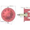 Rolle Nr. 56 – Umlenkrolle aus Gusseisen Ø120 mm, Teilung 40 mm, für Maschinen von Stoll | OEM Stoll 1507970, 1507980 | Hersteller KiJ