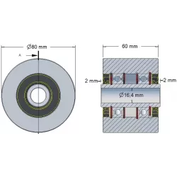 Rolle Nr. 58 – Rolle aus Stahl Ø80 mm für Maschinen von Reekie | OEM Reekie RSS1139 | Hersteller KiJ