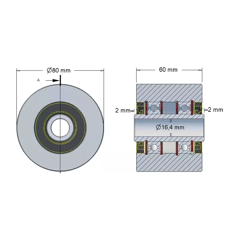 Rolle Nr. 58 – Rolle aus Stahl Ø80 mm für Maschinen von Reekie | OEM Reekie RSS1139 | Hersteller KiJ