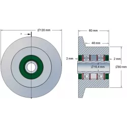 Rolle Nr. 59 – Umlenkrolle aus Stahl Ø80 mm für Maschinen von Reekie | OEM Reekie RSS1138 | Hersteller KiJ