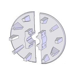 Rolle Nr. 60 – Antriebsrolle aus Gusseisen Ø238 mm, Teilung 40/80 mm | OEM 000.00345 | Hersteller KiJ