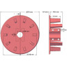 Rolle Nr. 60 – Antriebsrolle aus Gusseisen Ø238 mm, Teilung 40/80 mm | OEM 000.00345 | Hersteller KiJ
