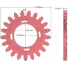 Rolle Nr. 73 – Antriebsrolle aus Gusseisen Ø295 mm, Teilung 40 mm, für Maschinen von Grimme | OEM Grimme 200.06504, 006.00294 | Hersteller KiJ