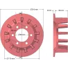 Rolle Nr. 78 – Antriebsrolle aus Gusseisen Ø170 mm, Teilung 44 mm, für Kartoffelroder Bolko Z-643 | Hersteller KiJ