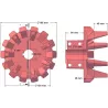 Rolle Nr. 79 – Antriebsrolle aus Gusseisen Ø195 mm, Teilung 40 mm, für Kartoffelroder Anna | OEM Anna 564538002 | Hersteller KiJ