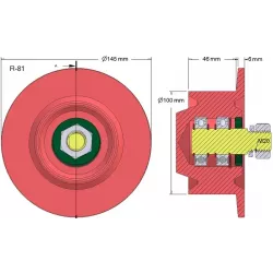 Rolle Nr. 81 – Umlenkrolle aus Stahl Ø100 mm für Kartoffelroder Anna Z644 | OEM Anna 564421016 | Hersteller KiJ
