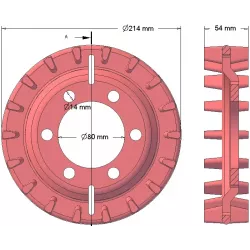Rolle Nr. 87 – Antriebsrolle aus Gusseisen für Roder Z-609 | OEM 5609110100 | Hersteller KiJ