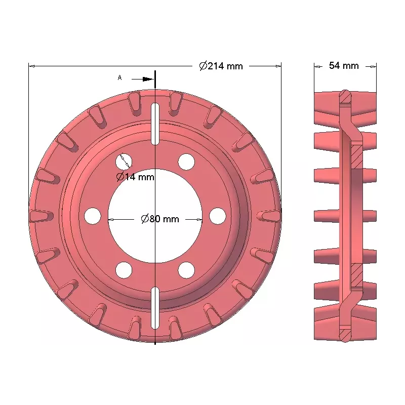 Rolle Nr. 87 – Antriebsrolle aus Gusseisen für Roder Z-609 | OEM 5609110100 | Hersteller KiJ
