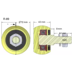 Rolle Nr. 89 – Klopfrolle aus Gusseisen Ø72 mm für Kartoffelroder Anna Z644 | OEM Anna 5644-51-096 | Hersteller KiJ