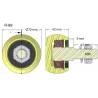 Rolle Nr. 89 – Klopfrolle aus Gusseisen Ø72 mm für Kartoffelroder Anna Z644 | OEM Anna 5644-51-096 | Hersteller KiJ
