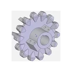 Rolle Nr. 96 – Antriebsrolle aus Gusseisen Ø168 mm, Teilung 42 mm | Hersteller KiJ