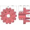 Rolle Nr. 96 – Antriebsrolle aus Gusseisen Ø168 mm, Teilung 42 mm | Hersteller KiJ