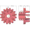 Rolle Nr. 98 – Antriebsrolle aus Gusseisen Ø168 mm, Teilung 36 mm | Hersteller KiJ